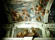 Paolo  Veronese ceiling of the stanza di bacco oil painting